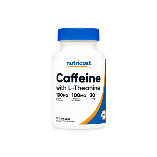 Nutricost Caffeine + L-Theanine - 30 Capsules