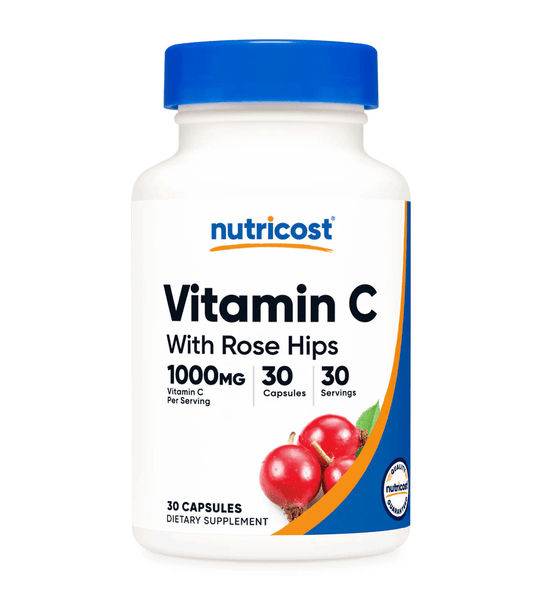 Nutricost Vitamin C with Rose Hips -30 Capsules
