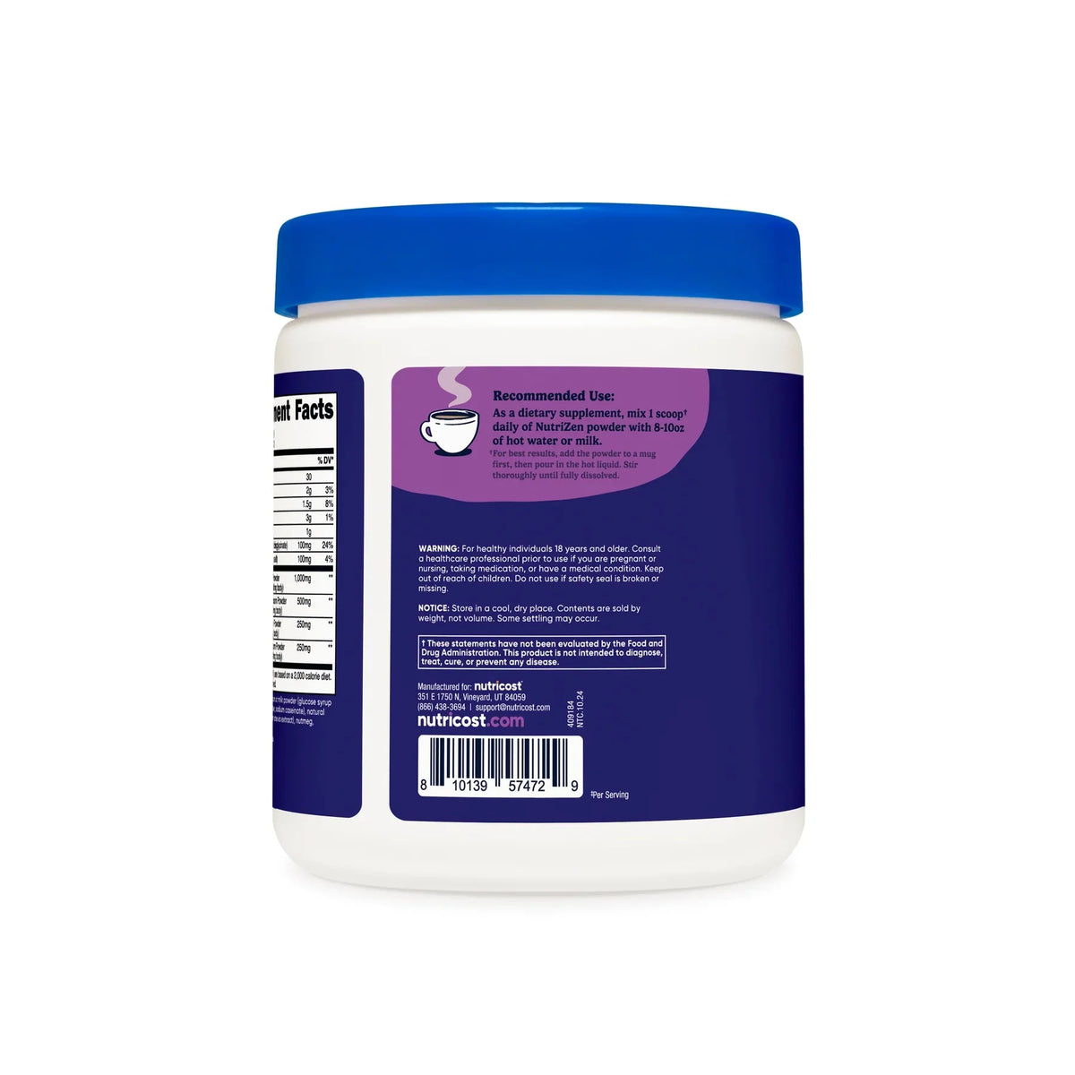 Nutrizen Unwind | Adaptogenic Mushroom Relaxation Drink with Magnesium