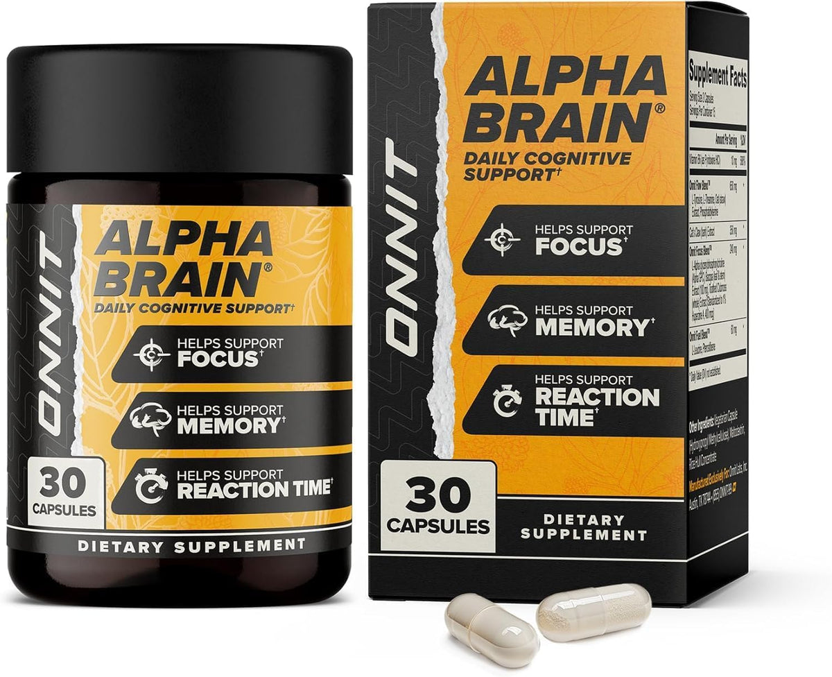 Onnit Labs Alpha Brain Memory & Focus Support - 30 Capsules