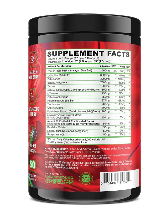 Panda Supps RAMPAGE - EXTREME PRE-WORKOUT