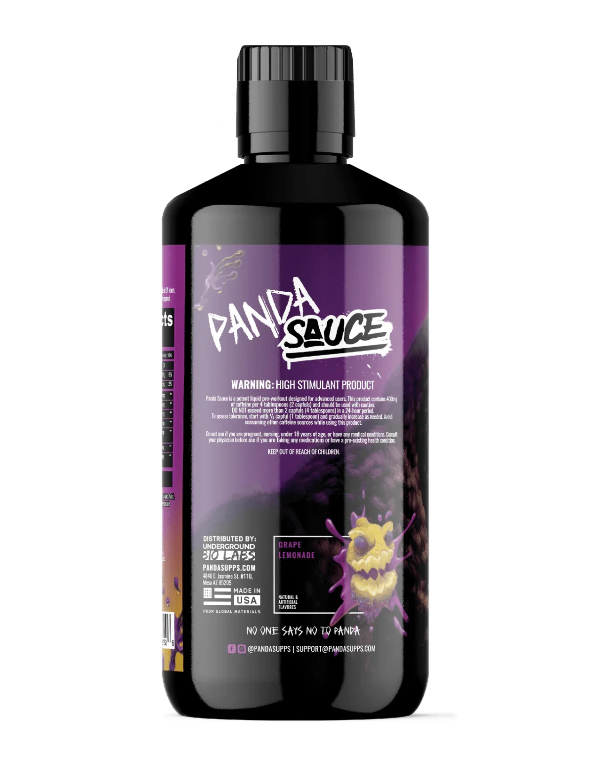 Panda Supps X Pump Sauce Collaboration Liquid Pre Workout - PANDA SAUCE