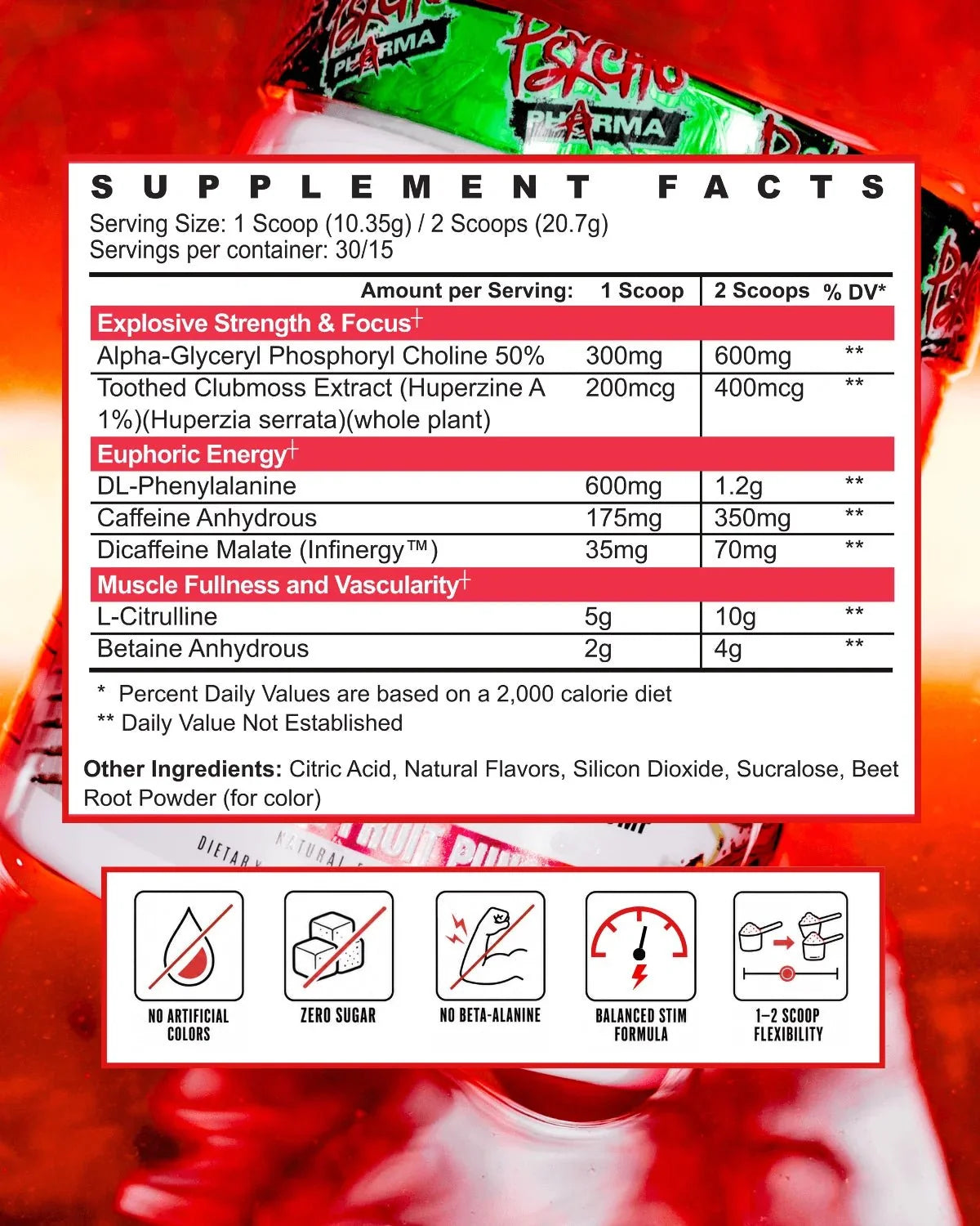 Psycho Pharma VITALS Pre-Workout | Energy, Pump & Focus
