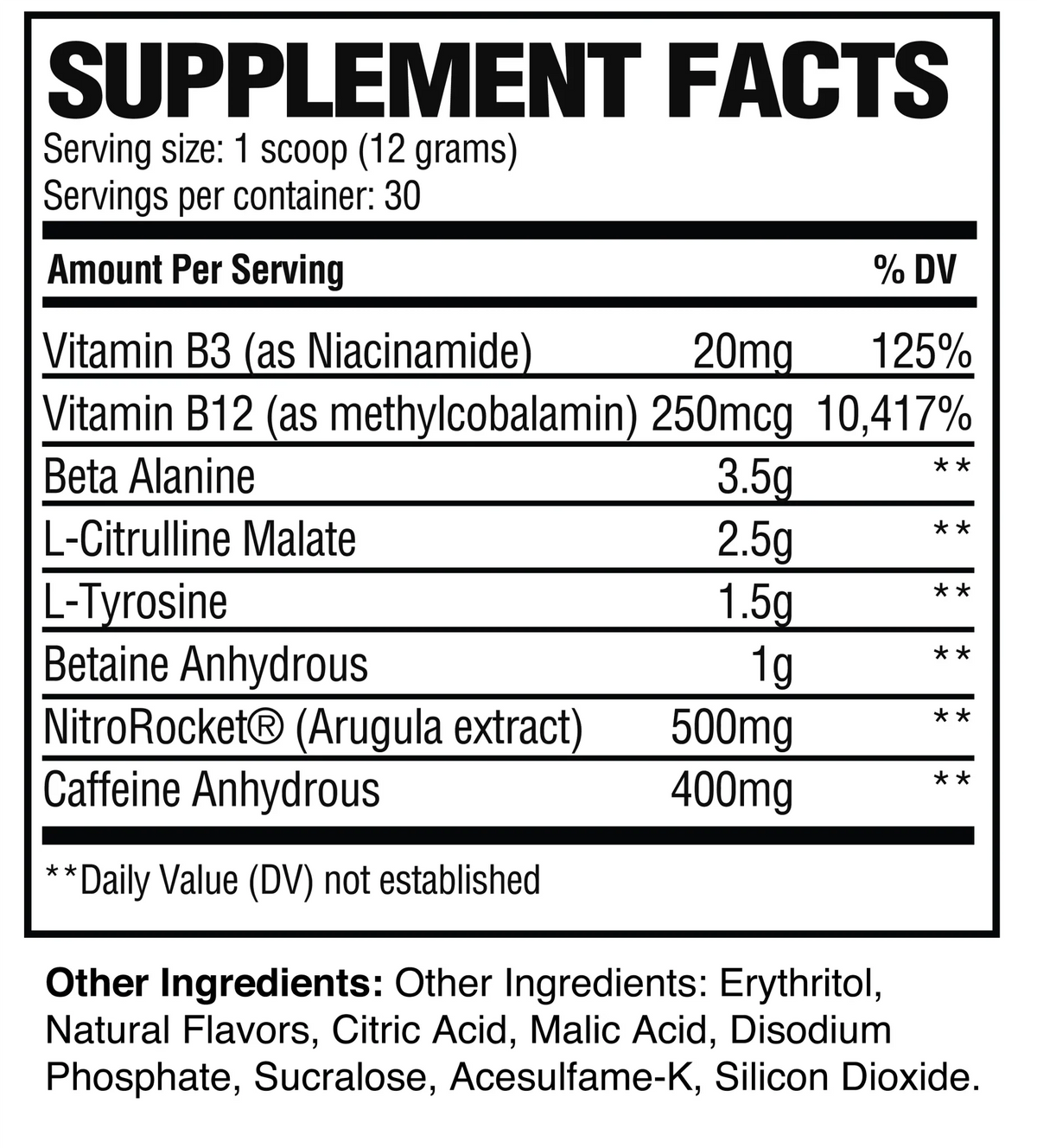 Raw Nutrition Pre Extreme 30 Servings