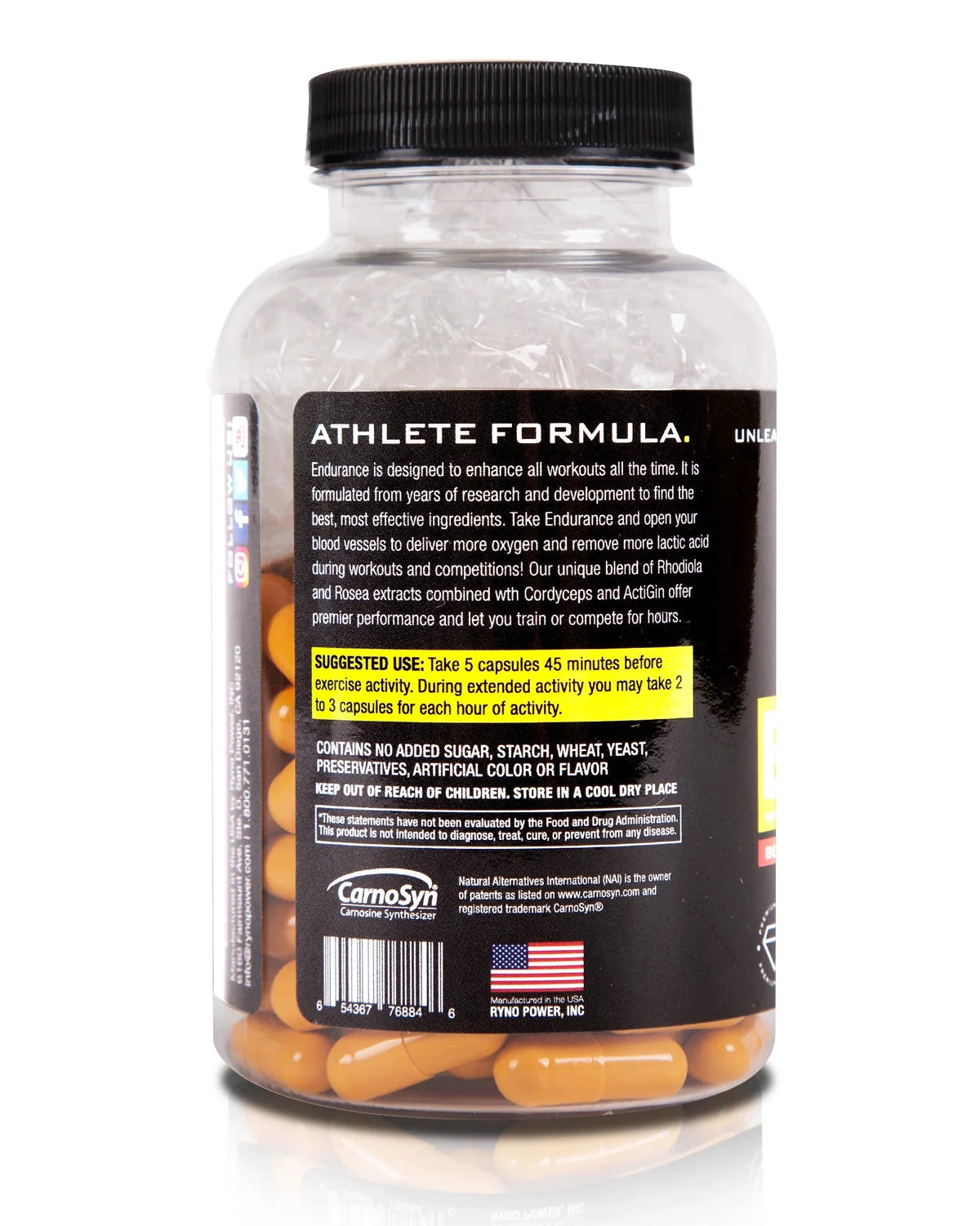 Ryno Power ENDURANCE Stim -Free Energy Supplement