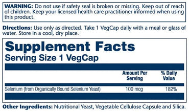 Solaray Selenium 100mcg