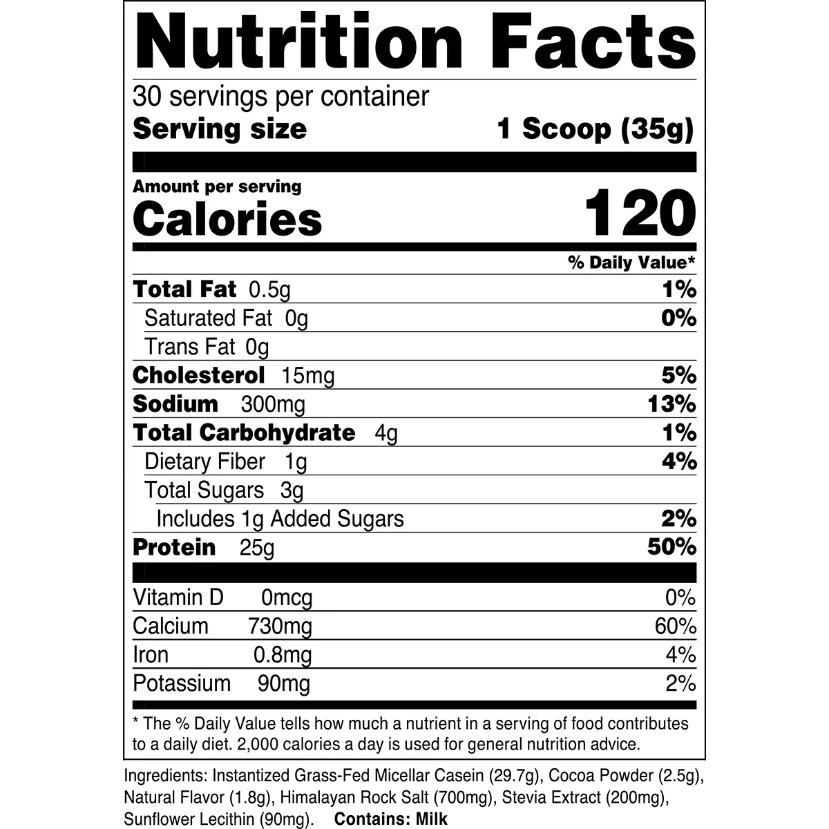 Transparent Labs CASEIN PROTEIN 100% GRASS-FED