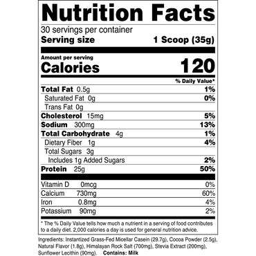 Transparent Labs CASEIN PROTEIN 100% GRASS-FED