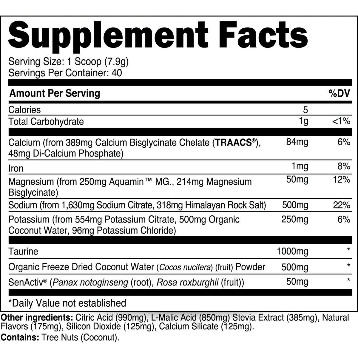 Transparent Labs Hydrate Electrolyte Formula