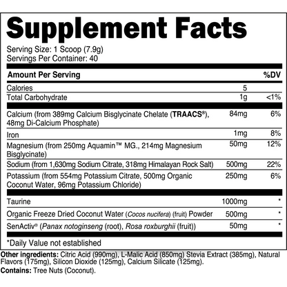 Transparent Labs Hydrate Electrolyte Formula