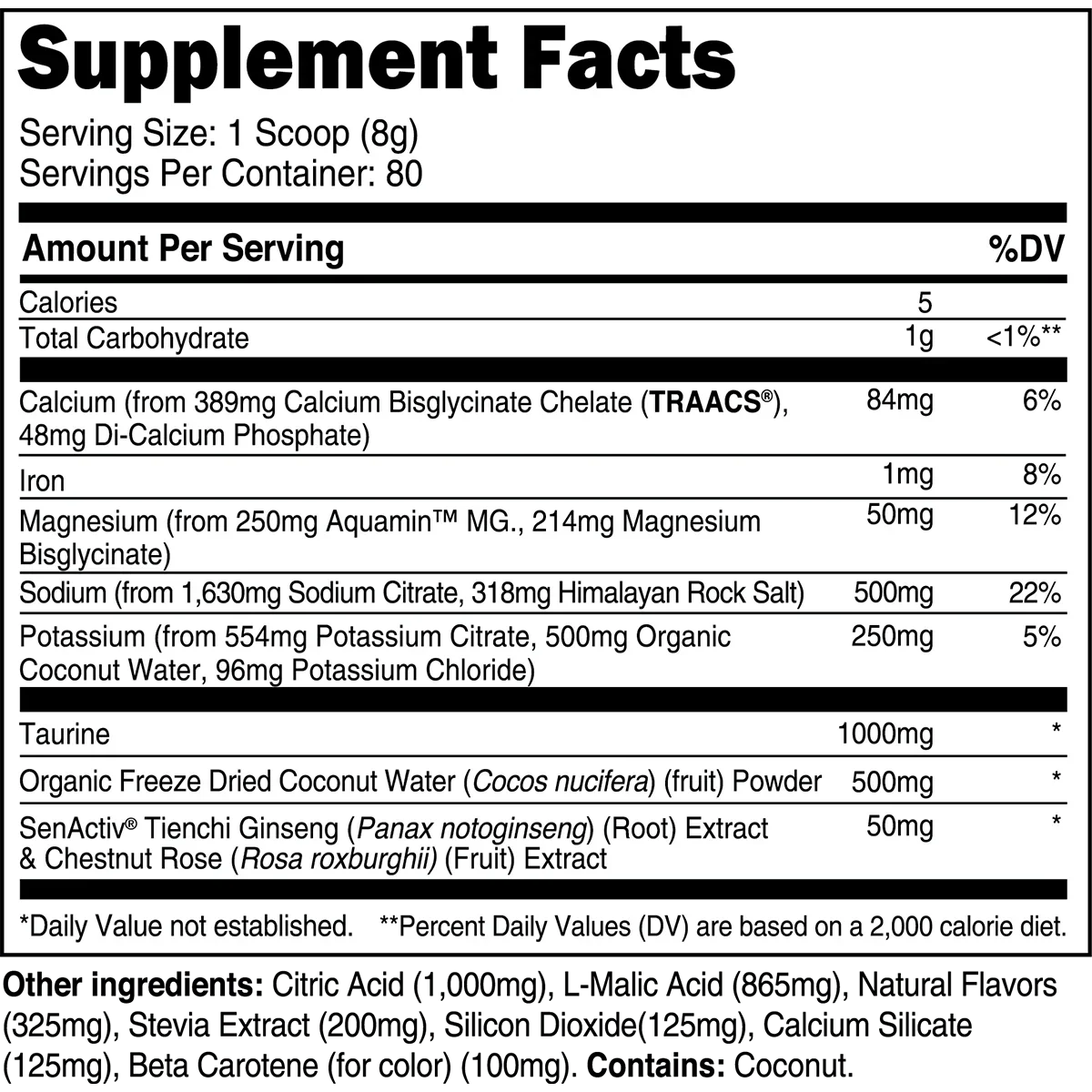 Transparent Labs Hydrate Electrolyte Formula