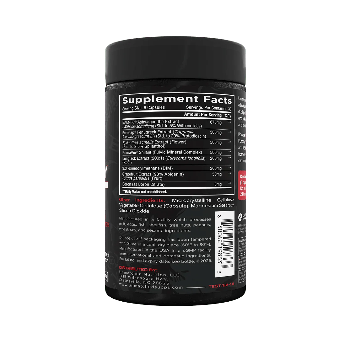 Unmatched Longevity Test Maximum Strength 180 Caps