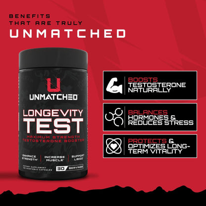 Unmatched Longevity Test Maximum Strength 180 Caps