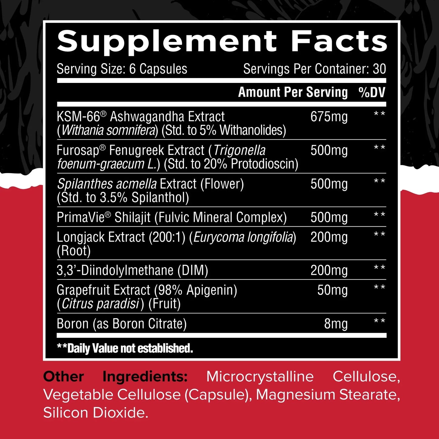 Unmatched Longevity Test Maximum Strength 180 Caps