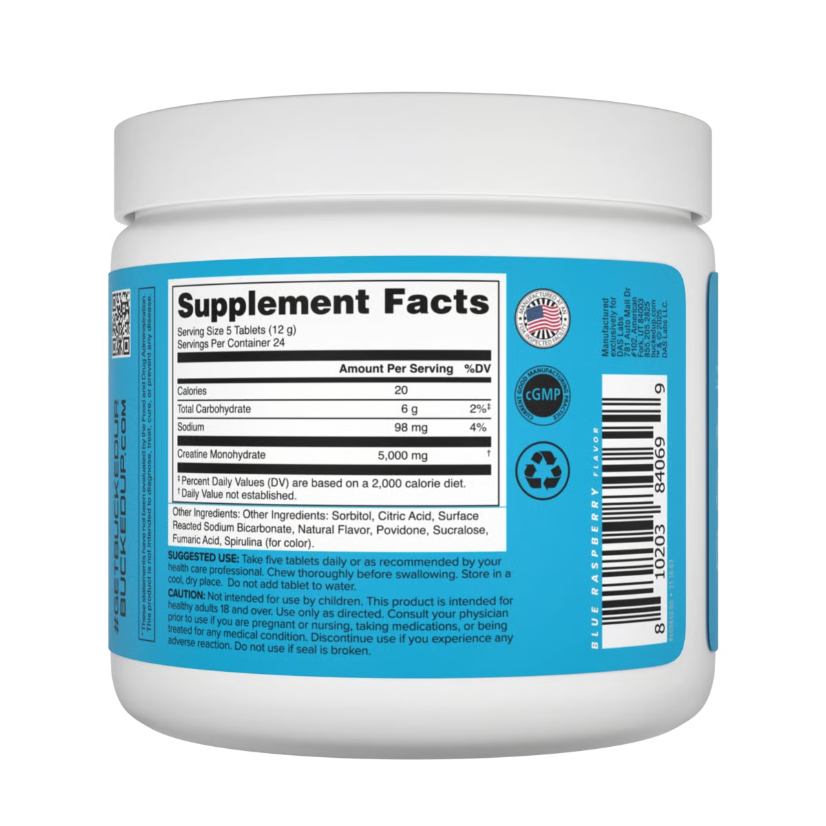 Bucked Up Creatine Candy | 5g Micronized Creatine Monohydrate Chewables