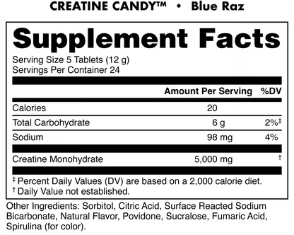 Bucked Up Creatine Candy | 5g Micronized Creatine Monohydrate Chewables
