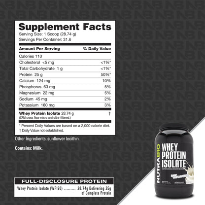 Nutrabio Whey Protein Isolate 2 Lbs