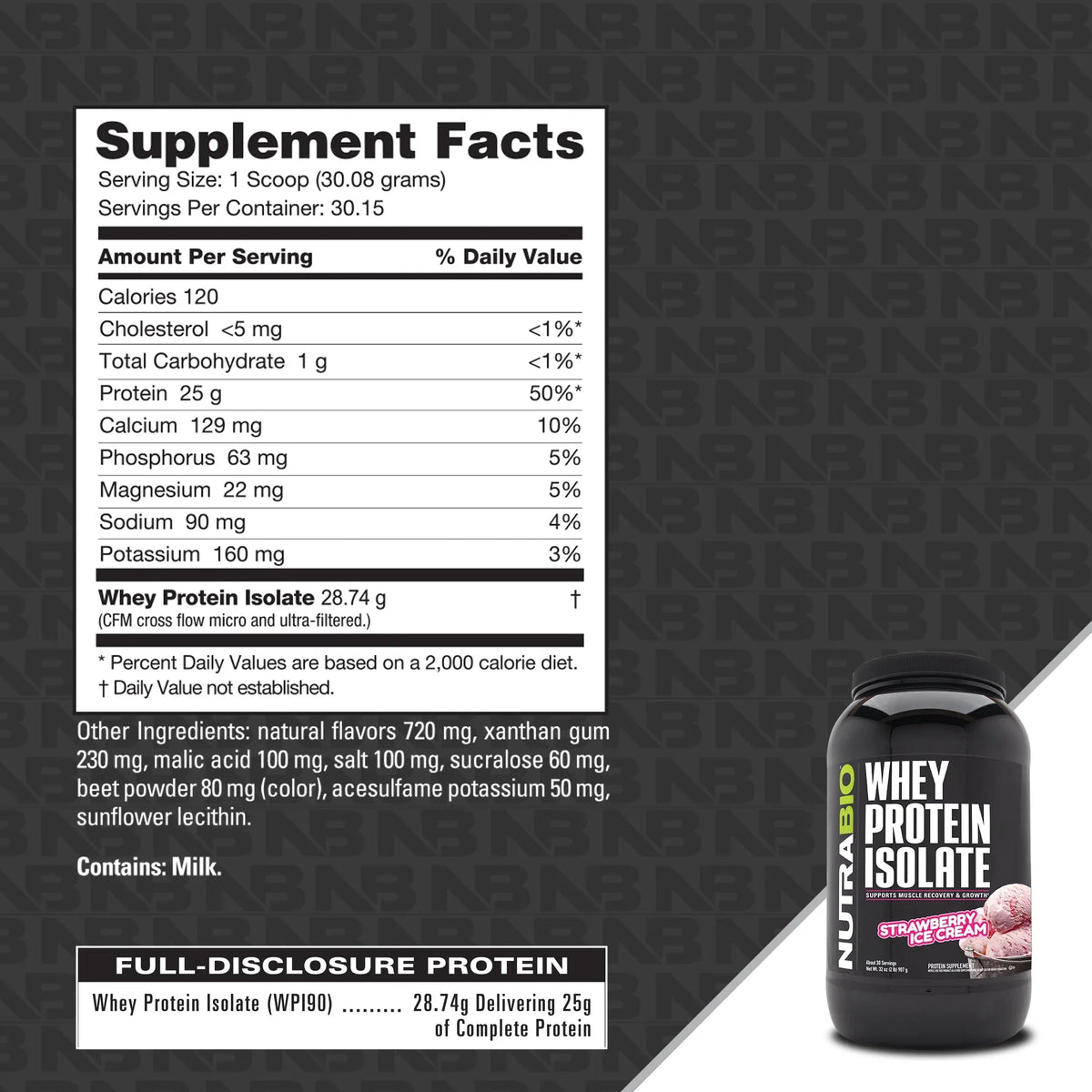 Nutrabio Whey Protein Isolate 2 Lbs