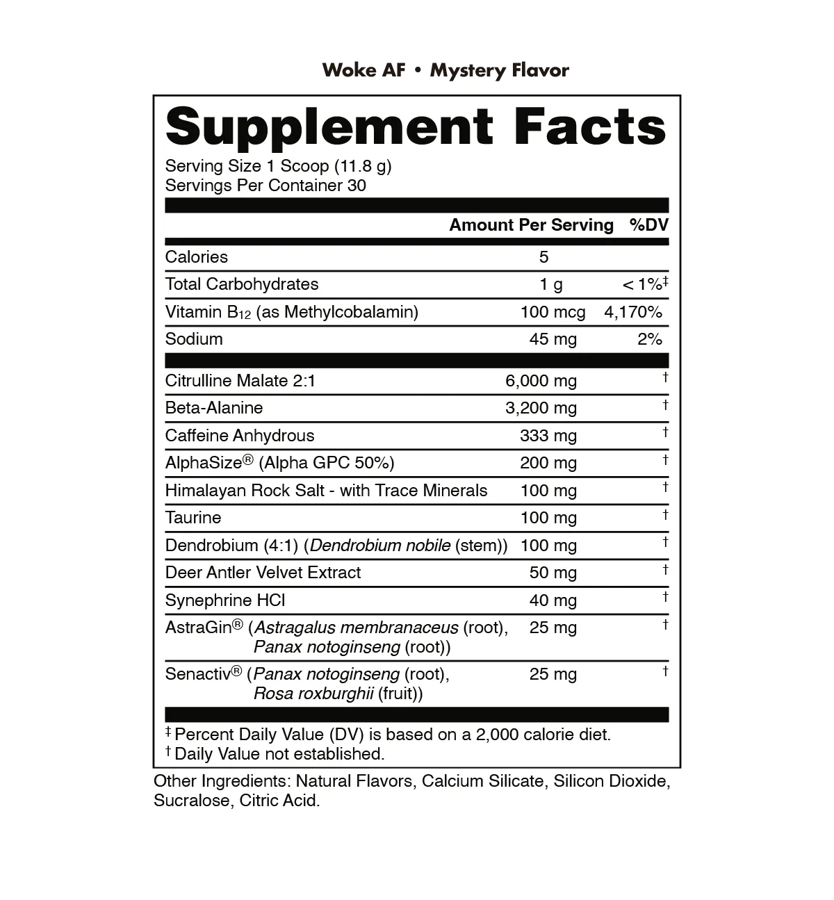 Bucked Up Woke AF - High Stimulant Pre-Workout
